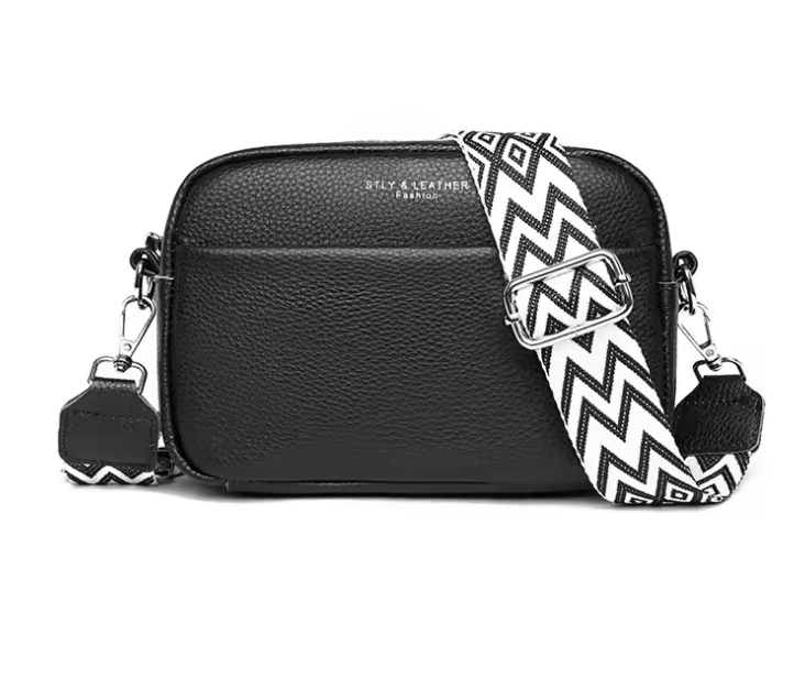 Women’s Trendy Minimalist Crossbody Bag – Top Layer Cowhide Leather, Small Square Single Shoulder Bag