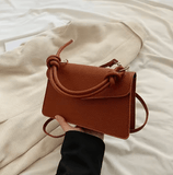 Women’s Spring Summer Handbag – Lychee Pattern Pure Color Shoulder & Crossbody Bag, Fashionable Versatile Design