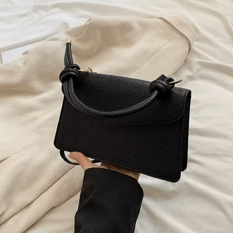 Women’s Spring Summer Handbag – Lychee Pattern Pure Color Shoulder & Crossbody Bag, Fashionable Versatile Design