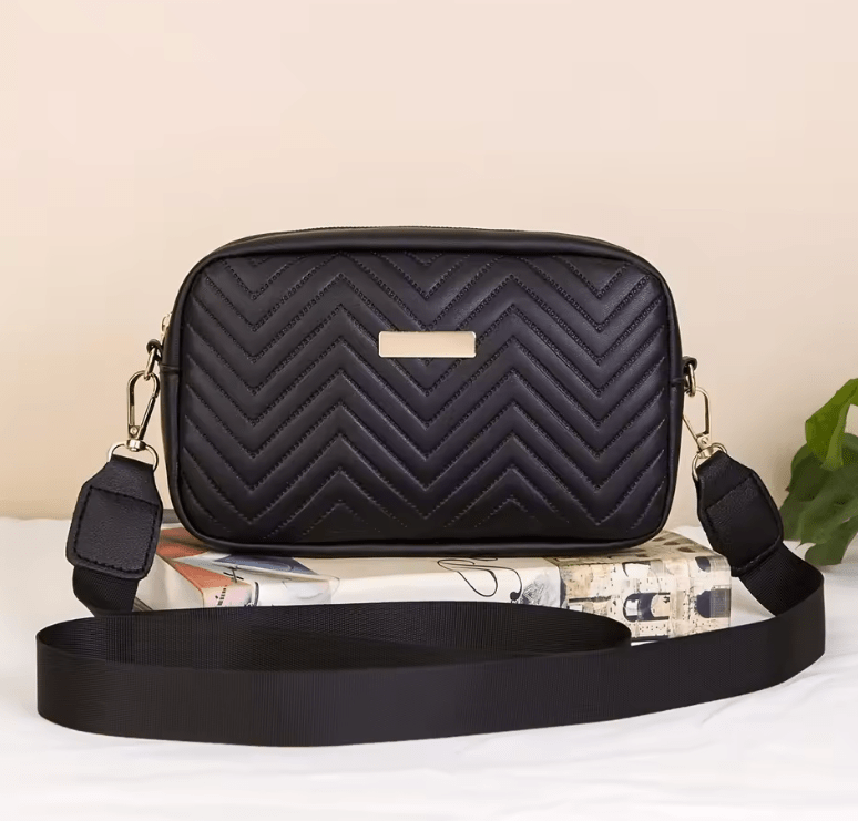 Women’s Minimalist Mini Quilted Crossbody Bag – Trendy PU Shoulder Bag, Casual Handbag & Mobile Phone Wallet