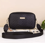 Women’s Minimalist Mini Quilted Crossbody Bag – Trendy PU Shoulder Bag, Casual Handbag & Mobile Phone Wallet
