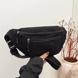 Women’s Corduroy Waist Bag – Student Shoulder Handbag, Crossbody Chest Bag, Fashion Fanny Pack & Phone Belt Purse