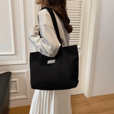 Women’s Trendy Commuter Large-Capacity Shoulder Bag – Casual Chic Square Design with Single Strap & Zipper Closure, Polyester Lined