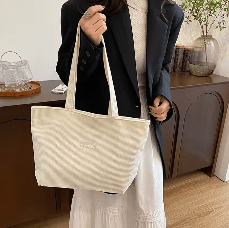 Women’s Trendy Commuter Large-Capacity Shoulder Bag – Casual Chic Square Design with Single Strap & Zipper Closure, Polyester Lined