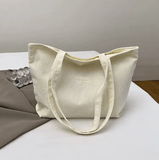 Women’s Trendy Commuter Large-Capacity Shoulder Bag – Casual Chic Square Design with Single Strap & Zipper Closure, Polyester Lined