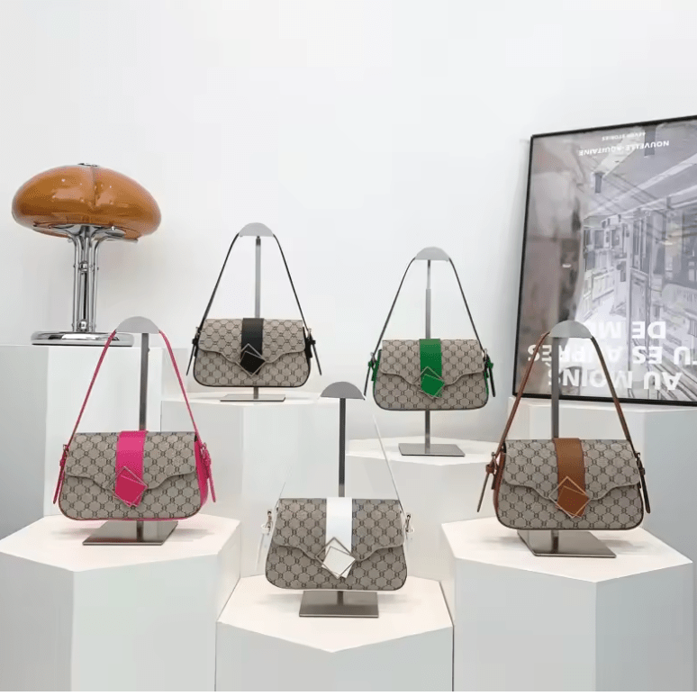 Women’s Retro Plaid Shoulder Bag – Hot Sale Small Square Bag with Color Collision Floral Design, High-End Unique Fashion