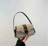 Women’s Retro Plaid Shoulder Bag – Hot Sale Small Square Bag with Color Collision Floral Design, High-End Unique Fashion