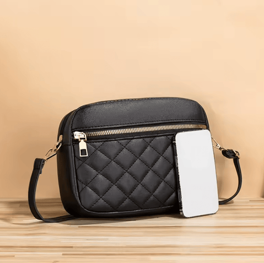 Women’s Fashion PU Crossbody Bag – Textured Large-Capacity Shoulder Bag with Zipper Design for Casual Daily Use