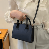 Women’s Minimalist Black Small Square Bag – All-Match Top Handle Purse, Classic Shoulder & Crossbody Handbag for Work