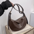 Women’s Fashion Retro Dumpling Shoulder Bag – Quality Crossbody with Zipper, Single Strap & Polyester Lining for Commuting