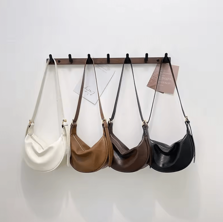 Women’s Fashion Retro Dumpling Shoulder Bag – Quality Crossbody with Zipper, Single Strap & Polyester Lining for Commuting
