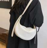 Women’s Fashion Retro Dumpling Shoulder Bag – Quality Crossbody with Zipper, Single Strap & Polyester Lining for Commuting