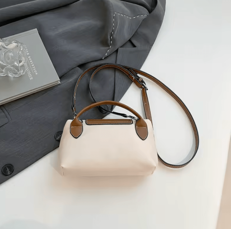 2025 Women’s Minimalist Bucket Boston Bag – Cotton Canvas Crossbody Purse with Large Top Zip Closure & Laptop Sleeve
