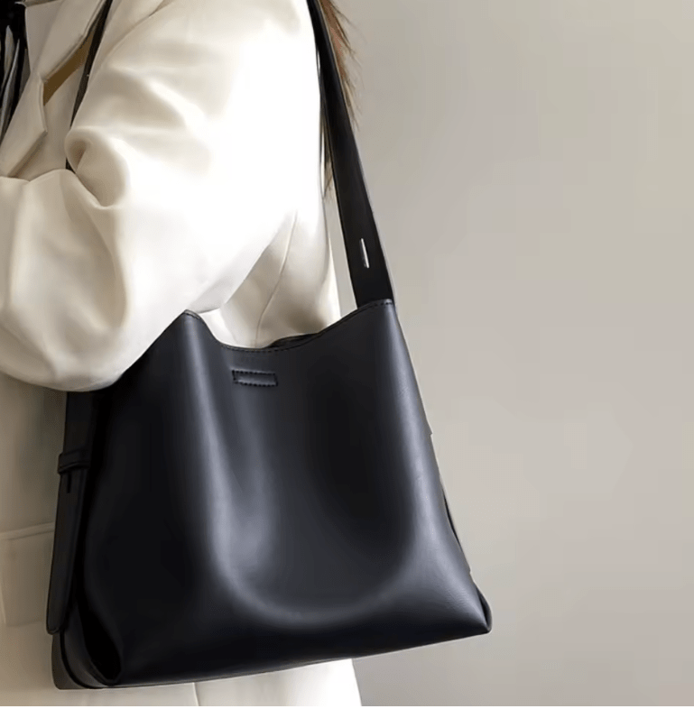 Women’s Small Niche Bucket Bag – Large-Capacity Daily Commuting Tote, Single Shoulder & Crossbody Design