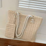 Designer Women’s Large-Capacity Straw Tote – Fashion Summer Beach Bag, Casual Bali Style Big Purse