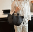 Women’s French Niche Folded Tote Bag – Large-Capacity Shopping Bag, Fashionable Handheld & Single Shoulder Commuting Bag