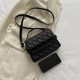 Women’s Diamond Chain Handbag – Retro Embossed Small Square Shoulder & Crossbody Bag