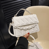 Women’s Diamond Chain Handbag – Retro Embossed Small Square Shoulder & Crossbody Bag