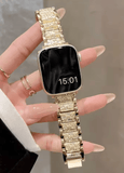 Fashion Bling Bracelet Apple Watch Band – Metal Link Strap for Series 10/9/8/7/6, 40mm 41mm 38mm 42mm 44mm 45mm 46mm