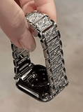 Fashion Bling Bracelet Apple Watch Band – Metal Link Strap for Series 10/9/8/7/6, 40mm 41mm 38mm 42mm 44mm 45mm 46mm