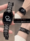 Fashion Bling Bracelet Apple Watch Band – Metal Link Strap for Series 10/9/8/7/6, 40mm 41mm 38mm 42mm 44mm 45mm 46mm