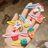 10PCS/Set New Girls Cute Cartoon Ice Cream Unicorn Hairpins Kids Lovely Hair Clips Barrettes Headband Fashion Hair Accessories