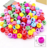 100Pcs Colorful Small Girls Hair Clips Cute Flower Star Hair Claws Styling Hair Braid Hairpins Kids Hair Accessories Headwear
