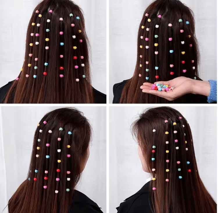 100Pcs Colorful Small Girls Hair Clips Cute Flower Star Hair Claws Styling Hair Braid Hairpins Kids Hair Accessories Headwear