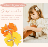 20pcs/set Sweet Random Candy Color Bow Hair Clip for Baby Girls Cute Ribbon Hairpin Kids Headwear Kids Hair Accessories Gifts