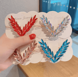 Luxury Shining Crystal Hair Clip For Women Korean V Shape Buckle Hairpins Girls Hair Accessories Headwear Fashion Ornaments Gift