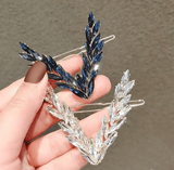 Luxury Shining Crystal Hair Clip For Women Korean V Shape Buckle Hairpins Girls Hair Accessories Headwear Fashion Ornaments Gift