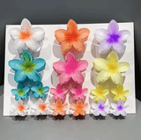 18Pcs Egg Flower Hair Clips Gradient Candy Color Flowers Suitable for Daily Use Backcombed Ponytail Shark Clip Hair Accessories