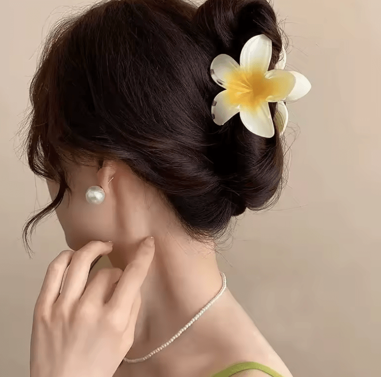 18Pcs Egg Flower Hair Clips Gradient Candy Color Flowers Suitable for Daily Use Backcombed Ponytail Shark Clip Hair Accessories