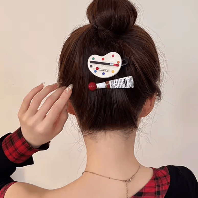 Creative Drawing Board Handmade Duckbill Hair Clip Interesting Versatile Hair Clip Women's Hair Accessories Party Decoration