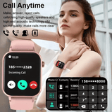 Smartwatch, custom wallpaper, call/message alerts, wireless calling, unisex sports watch, for Android and iPhone