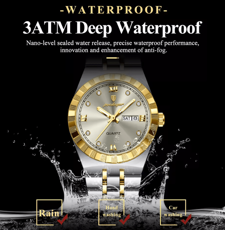 POEDAGAR Luxury Original Ladies Watch Luminous Waterproof Week Date Woman Wristwatch Stainless Steel Women Quartz Watches Female