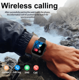 Smart watch with full touch screen, call, message reminder, music control and other functions, compatible with iPhone/android mo