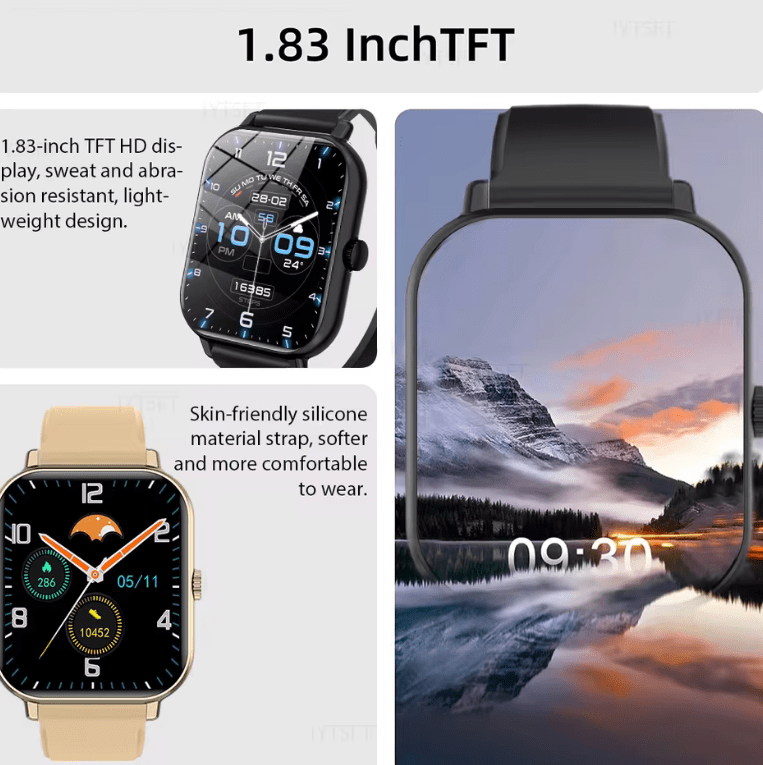 Smart watch, for men and women, wireless calling, fitness tracker, 2.01 inch screen, sports smart watch