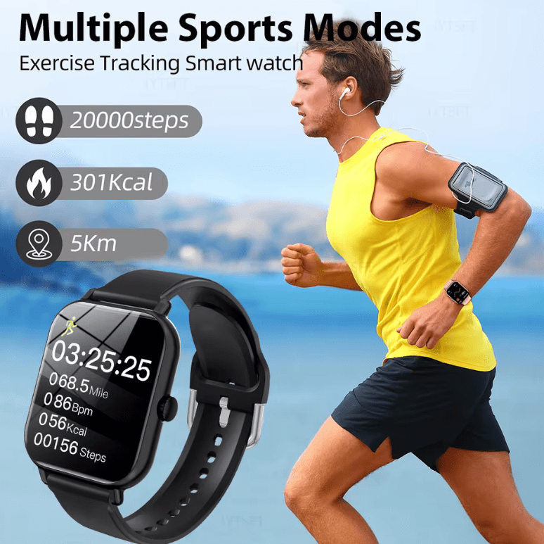 Smart watch, for men and women, wireless calling, fitness tracker, 2.01 inch screen, sports smart watch
