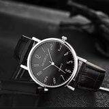 Men's Quartz Watch & PU Leather Bracelets Set (5-Piece)