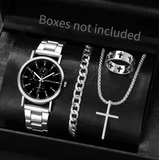 Men's 4‑Piece Business Watch Set | Classic Quartz Styles
