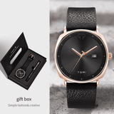 Tomi Men's Watch & Pen Gift Set - Business Quartz Calendar