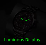 Men's Black Stainless Steel Quartz Watch Set – Business & Casual