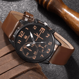 Men's Retro Quartz Watch Set (5pcs) - Big Dial, Casual Sports