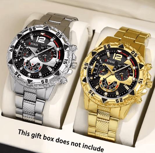 2-piece Men's Business Quartz Watch Set | Analog Casual