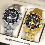 2-piece Men's Business Quartz Watch Set | Analog Casual