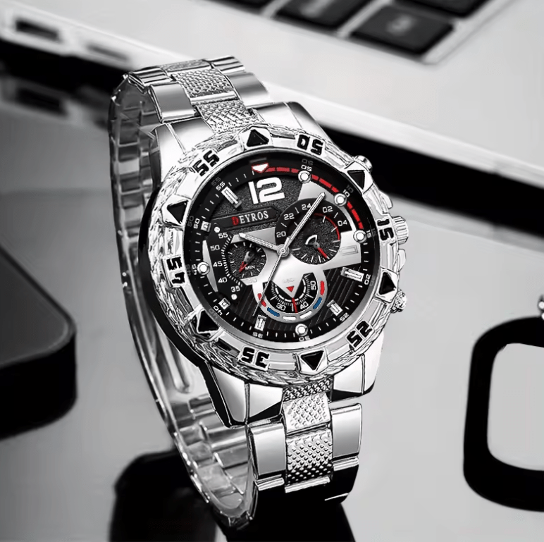 2-piece Men's Business Quartz Watch Set | Analog Casual