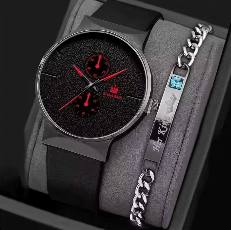 Men's 2-Piece Quartz Watch Set - Business & Casual