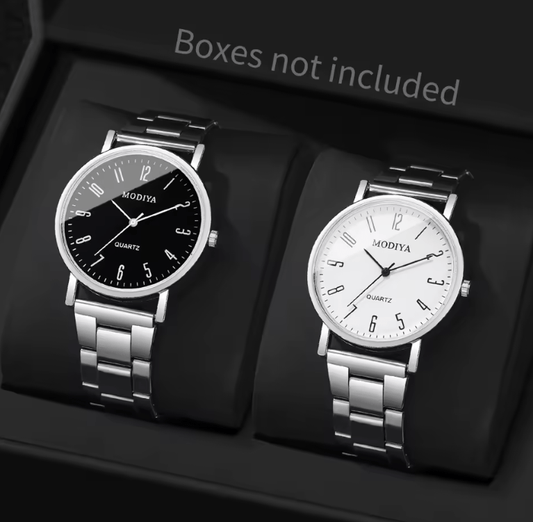 2-Piece Men's Business Analog Quartz Watch Set