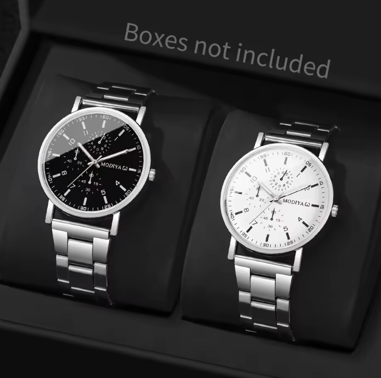 2-Piece Men's Business Analog Quartz Watch Set